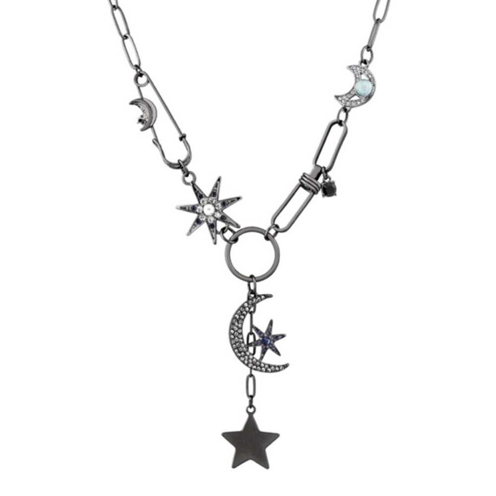 Silver and Black Celestial Necklace